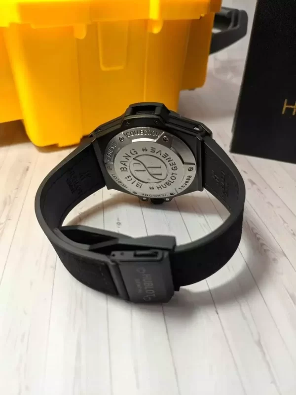 Relógio Hublot Sang Bleu Preto P/Couro - Image 6